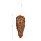 Hello Honey® 7.5" Natural Pinecone Shell Ornament with Gold Glitter
